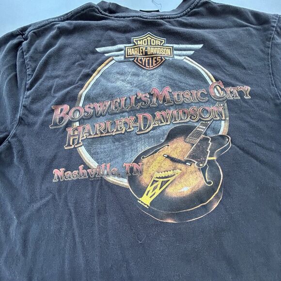Vintage Harley Davidson Shirt Mens Large Wild Boar Double Sided Nashville, TN - Picture 2 of 7